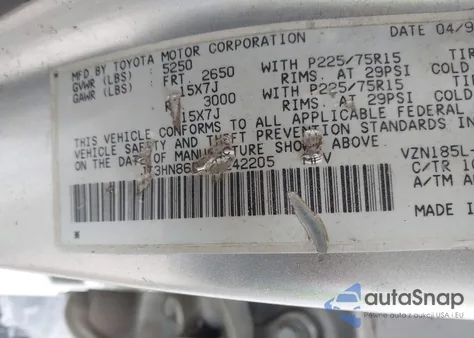 1999 Toyota 4Runner Sr5 V6 z USA, uszkodzony, nr VIN JT3HN86RXX0242205